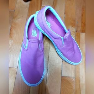 VANS | Pink slip on sneake5s- size 5 juniors/ women's 5